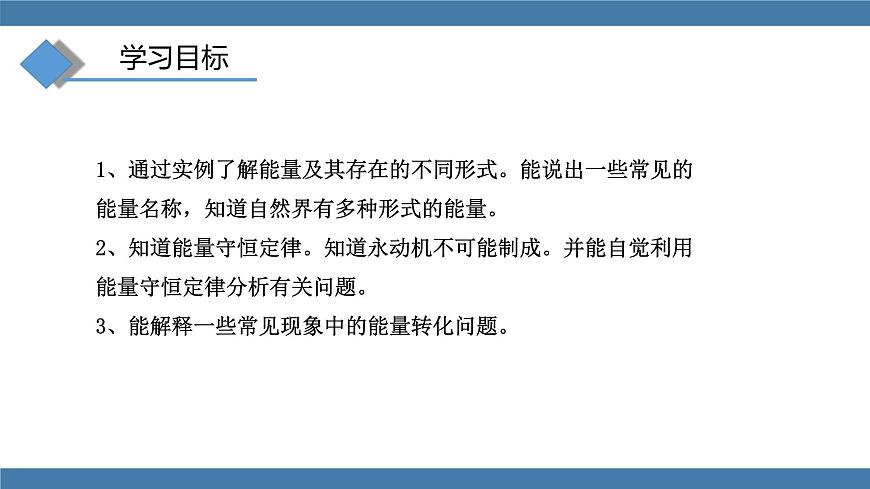 滬科版九年級(jí)物理全一冊(cè)課件 第二十章 第一節(jié) 能量的轉(zhuǎn)化與守恒第3頁(yè)