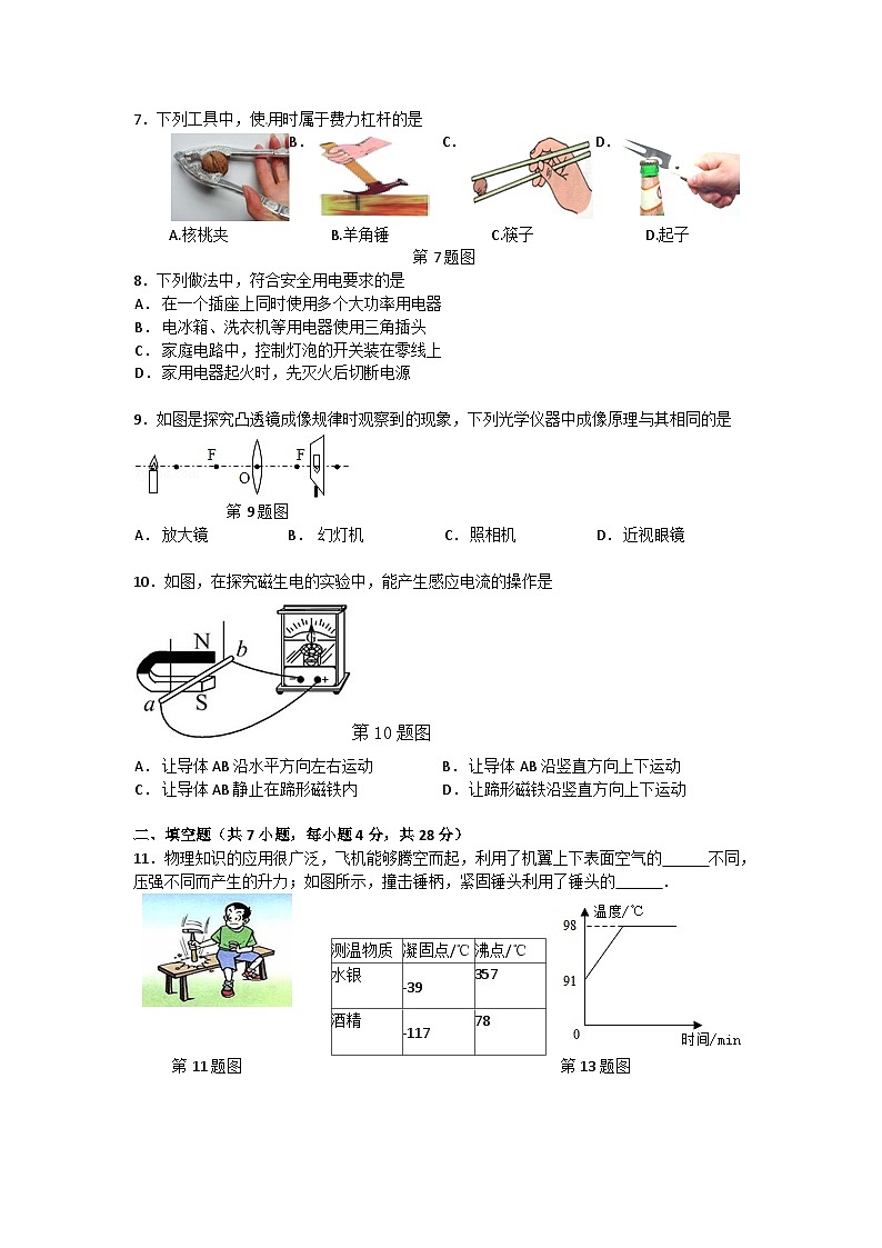 2014年海南中考物理试题及答案第2页