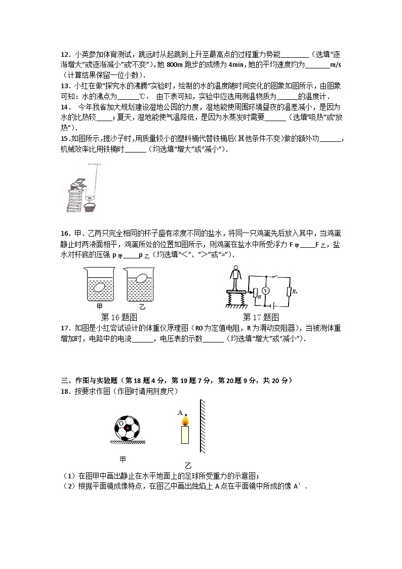 2014年海南中考物理试题及答案第3页