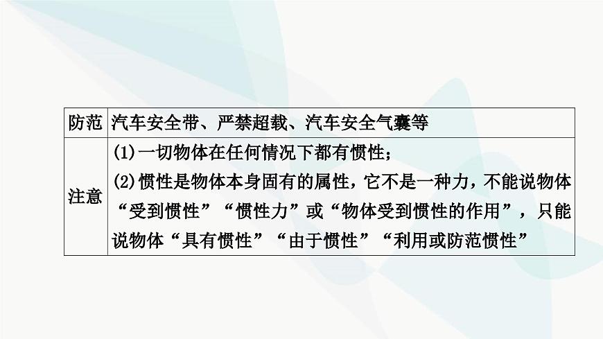 人教版中考物理復(fù)習(xí)第8講力運(yùn)動(dòng)和力第2課時(shí)牛頓第一定律二力平衡教學(xué)課件第6頁(yè)
