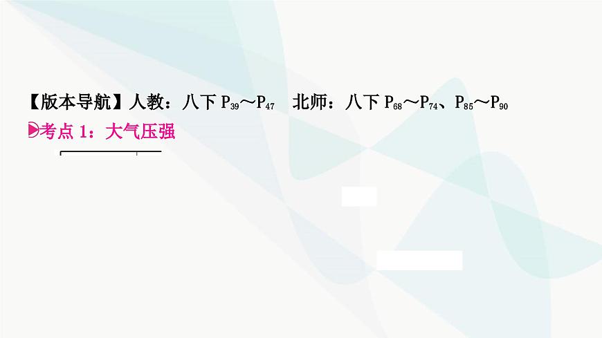 人教版中考物理復習第9講壓強第3課時大氣壓強流體壓強與流速的關系教學課件第3頁