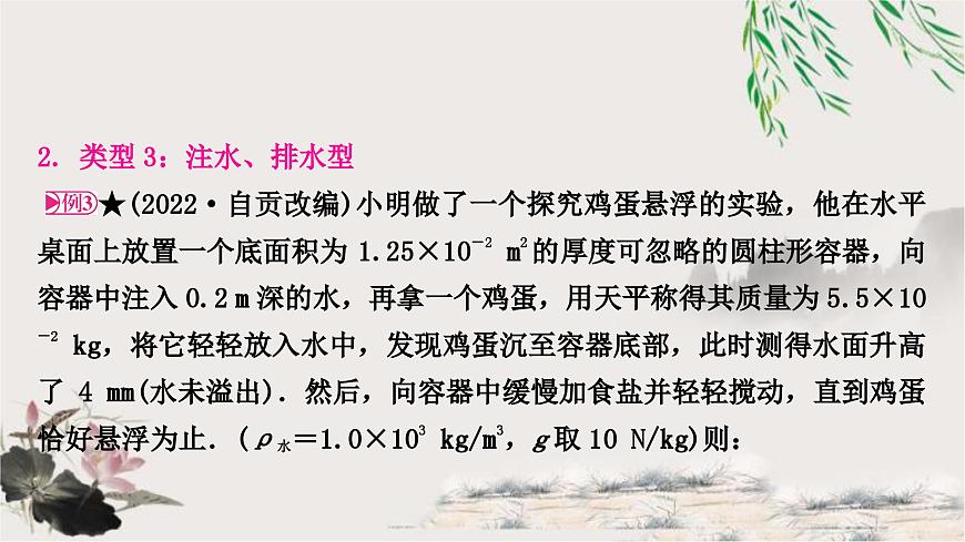 人教版中考物理復(fù)習(xí)專題2密度、壓強(qiáng)、浮力的綜合計(jì)算教學(xué)課件第6頁
