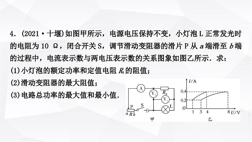 人教版中考物理復(fù)習(xí)專題7極值、范圍類相關(guān)計(jì)算作業(yè)課件第7頁
