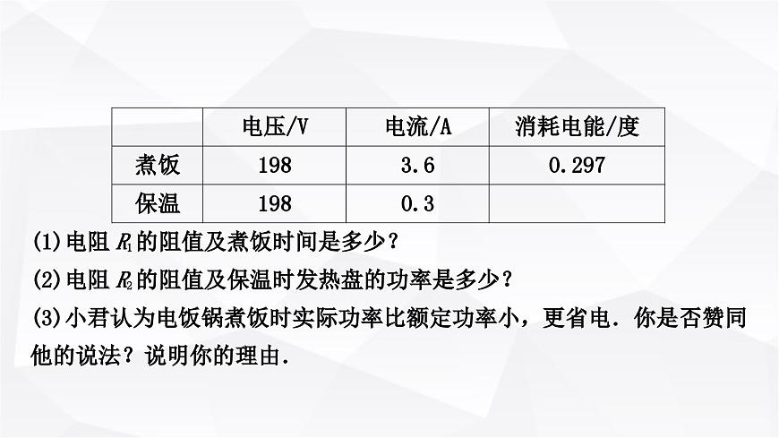 人教版中考物理復習專題8多擋位電熱器電熱綜合計算作業(yè)課件第3頁