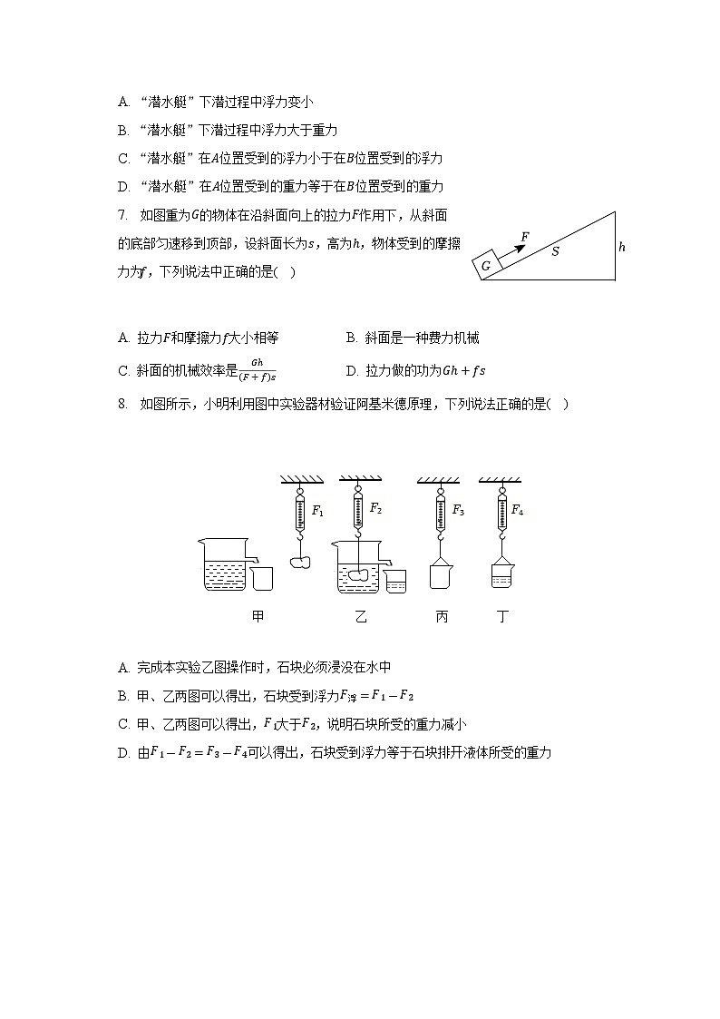 安徽省合肥市瑤海區(qū)2022-2023學(xué)年八年級(jí)下學(xué)期期末物理試卷（含答案）第3頁(yè)