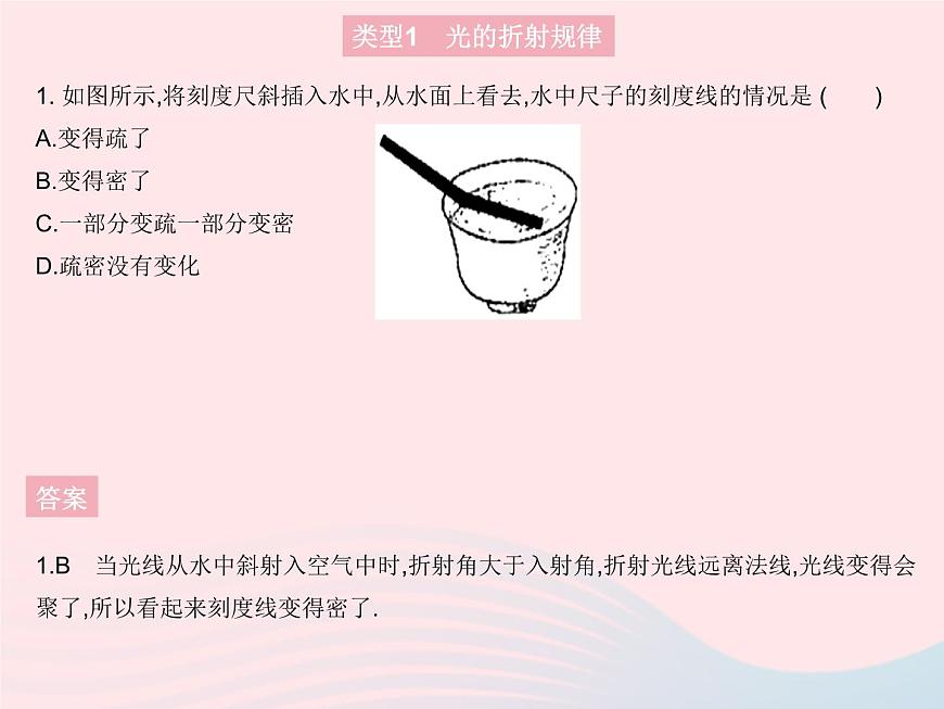 2023八年級(jí)物理上冊(cè)第四章光現(xiàn)象專項(xiàng)光的折射規(guī)律及作圖作業(yè)課件新版新人教版第3頁