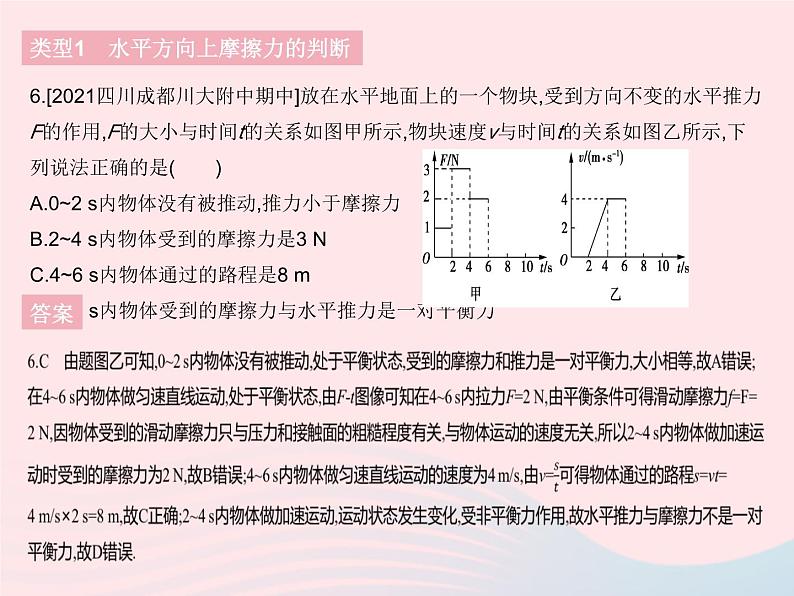 2023八年级物理下册第八章运动和力专项摩擦力大小和方向的判断作业课件新版新人教版第8页