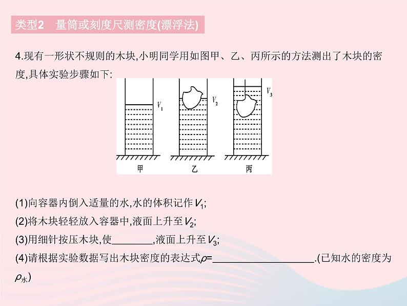 2023八年级物理下册第十章浮力专项利用浮力测密度作业课件新版新人教版第8页