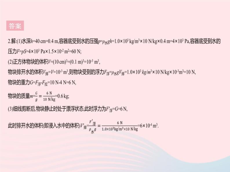 2023八年级物理下册第十章浮力专项浮力与压强的综合计算作业课件新版新人教版05