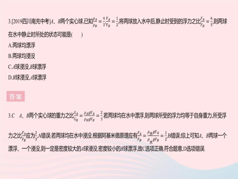 2023八年级物理下册第十章浮力章末培优专练作业课件新版新人教版06