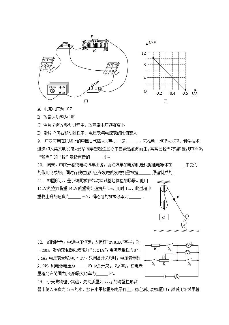 2023年重慶市中考物理試卷（B卷）（含答案解析）第3頁