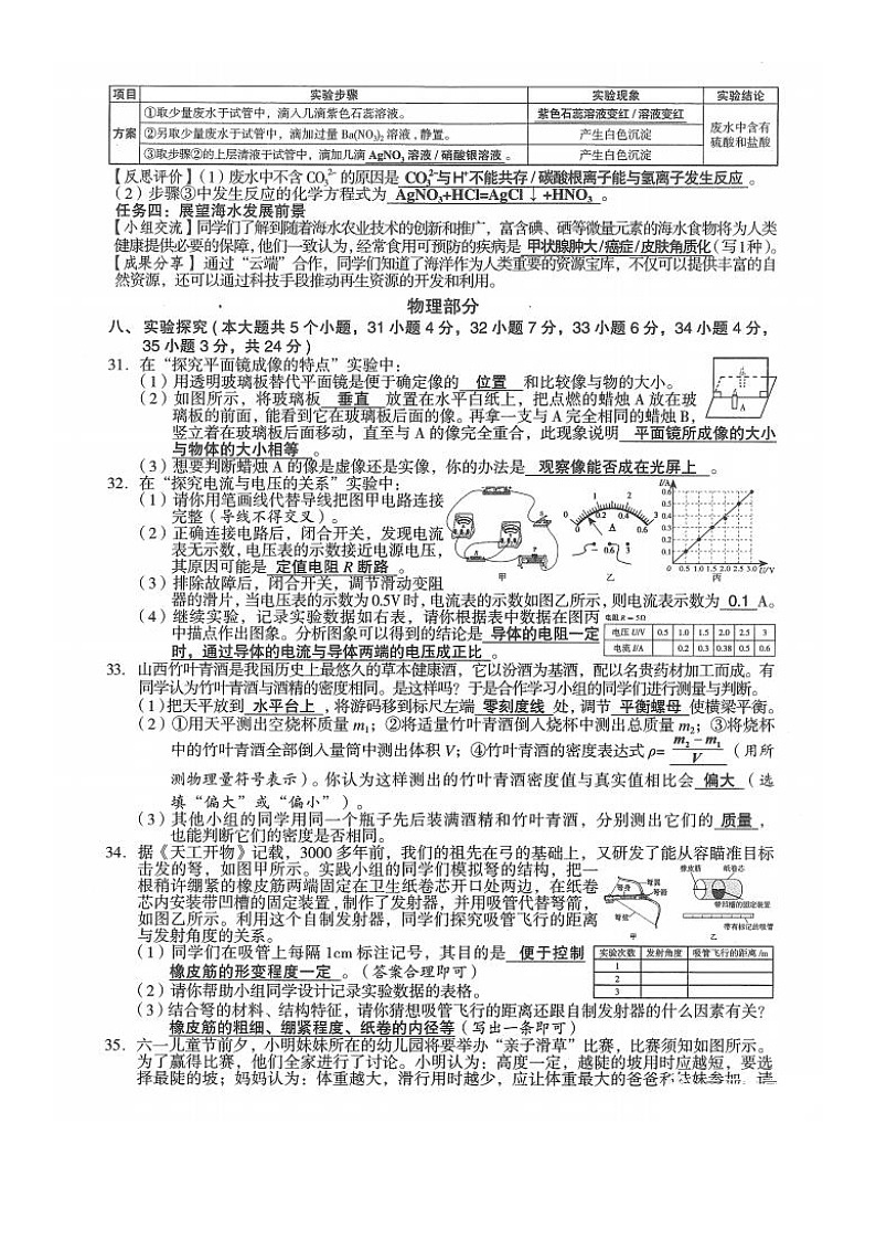 _2022年山西运城中考物理试题及答案第2页