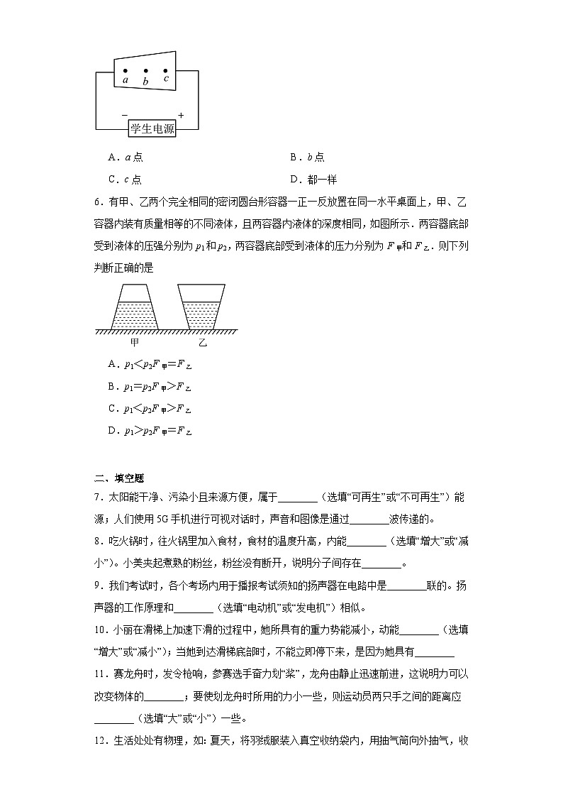 2023年吉林省延边州中考五模物理试题(含解析)第2页
