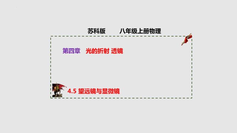 4.5 望远镜与显微镜（课件）八年级物理上册同步备课（苏科版）01