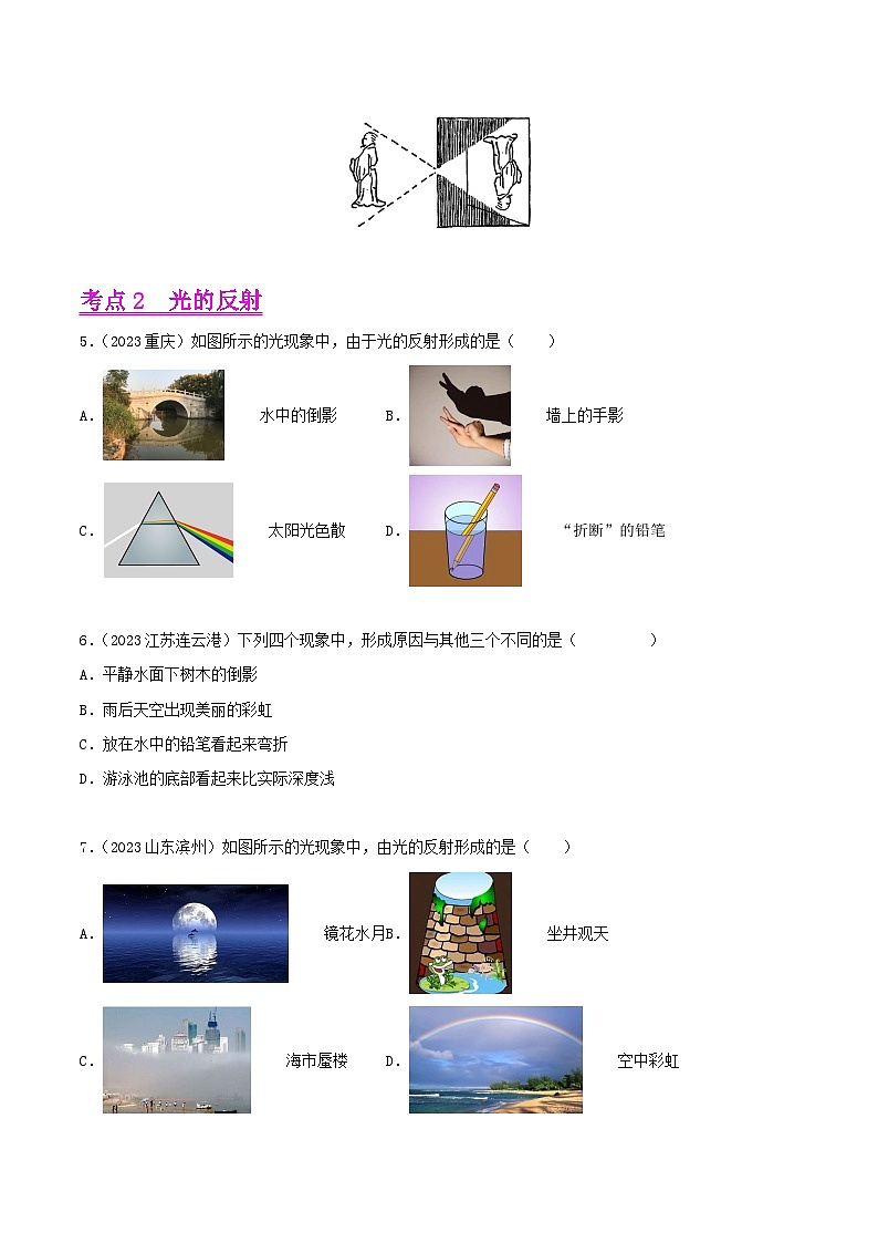 专题02 光现象(全国通用)(原卷版)第2页