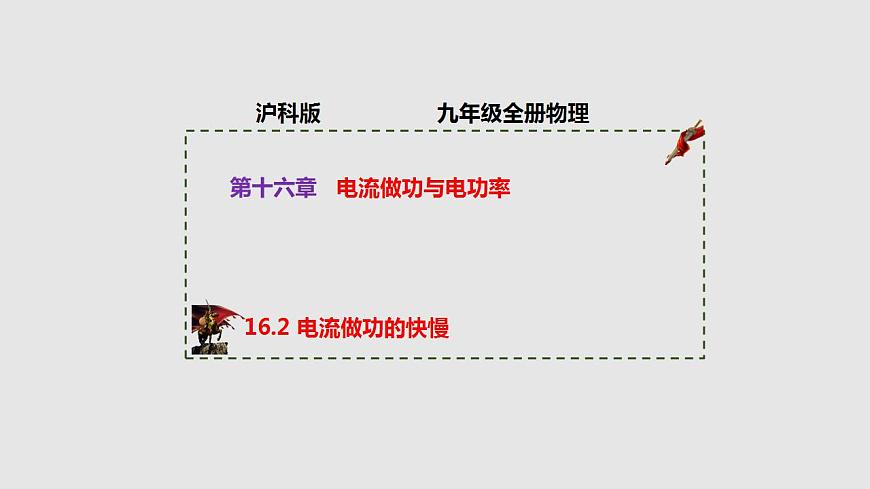 16.2 電流做功的快慢（課件）九年級物理上學期同步精品課堂（滬科版）第1頁