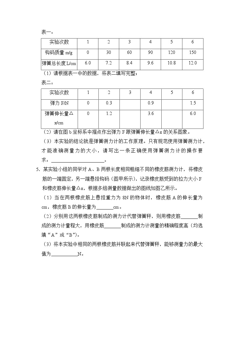 八年级物理暑期专题05 力的相关实验(原卷版+解析版)-2022-2023学年八年级物理下册学优生期末复习难点题型专项突破(人教版)03