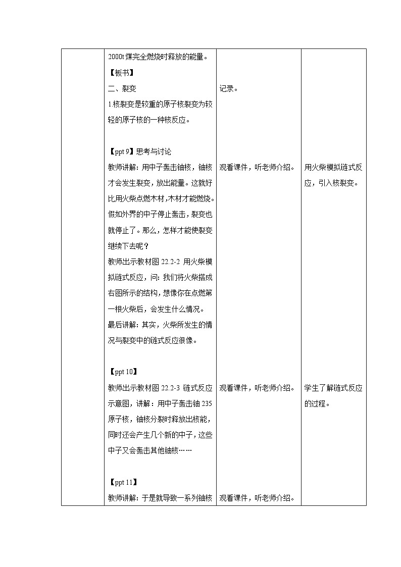 人教版物理九年級 第二十二章 能源與可持續(xù)發(fā)展 第2節(jié) 核能 精品教案第3頁