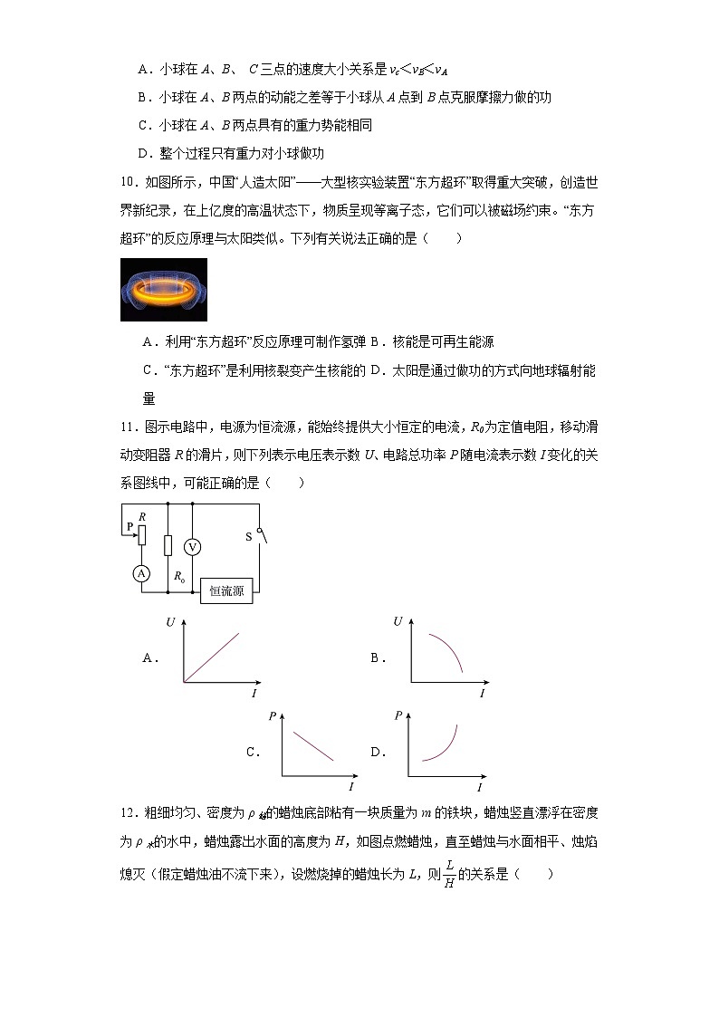 2023年江苏省苏州立达中学中考二模物理试题(含解析)03