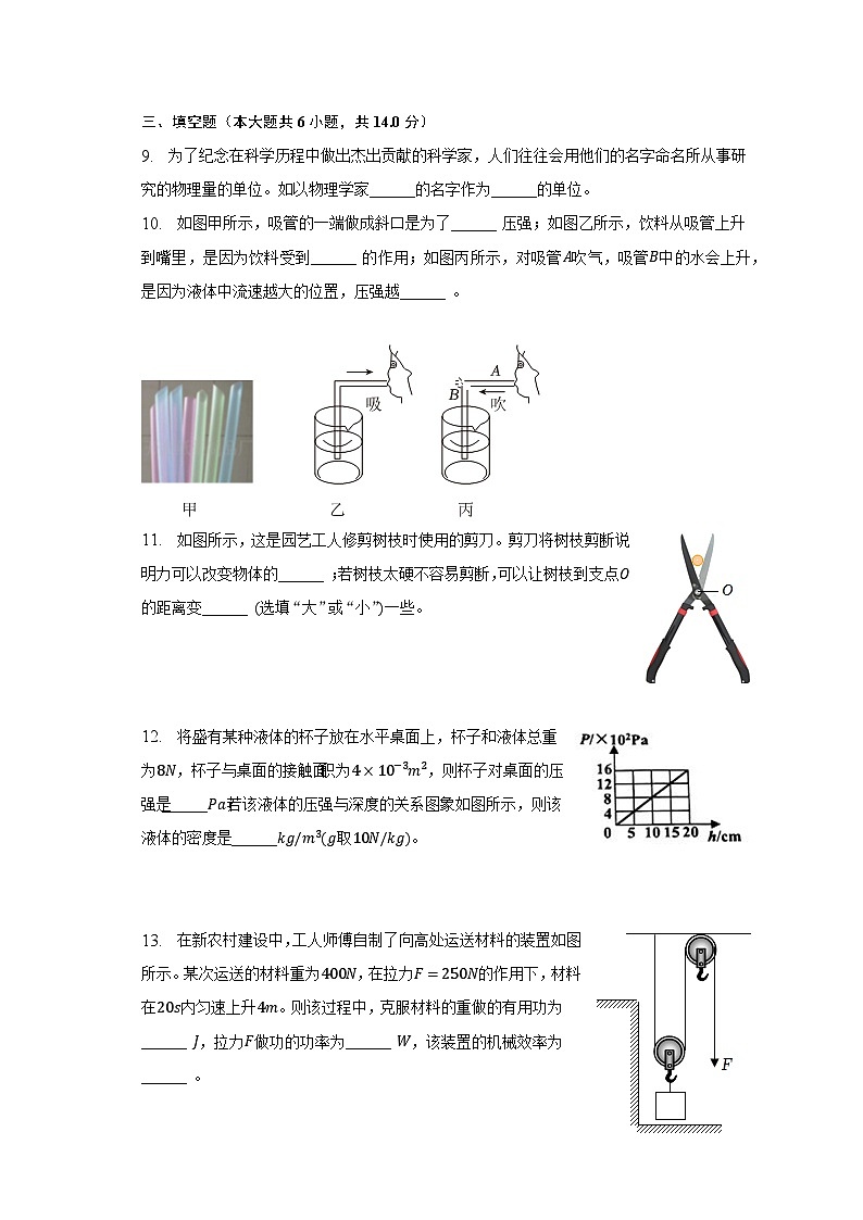 2022-2023学年河南省商丘市民权县八年级(下)期末物理试卷(含解析)第3页