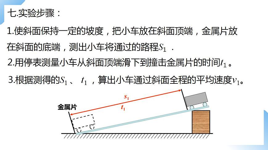 人教物理八上 1.4 測量平均速度 課件PPT第8頁