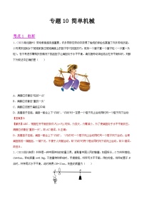 2023年中考物理真题分类汇编-专题10 简单机械