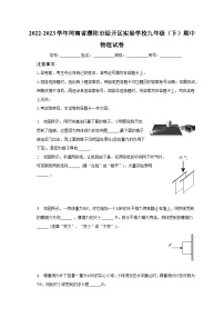 2022-2023学年河南省濮阳市经开区实验学校九年级（下）期中物理试卷（含解析）