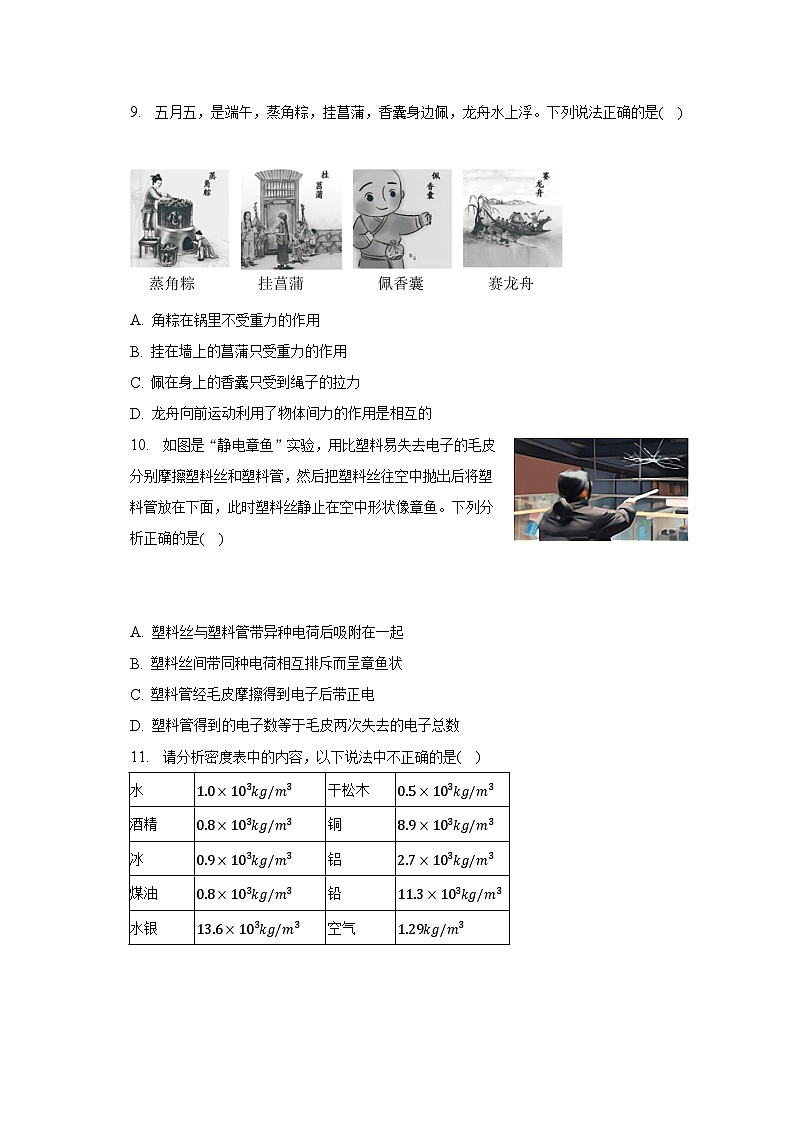2022-2023学年江苏省宿迁市泗阳县、沭阳县八年级(下)期中物理试卷(含解析)03