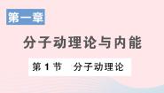 初中物理教科版九年级上册第一章 分子动理论与内能1 分子动理论作业ppt课件