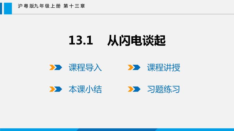 13.1 从闪电谈起课件 -2023-2024学年沪粤版物理九年级上册01