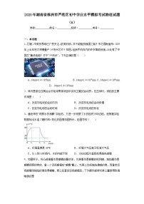2020年湖南省株洲市芦淞区初中学业水平模拟考试物理试题（A）（含解析）