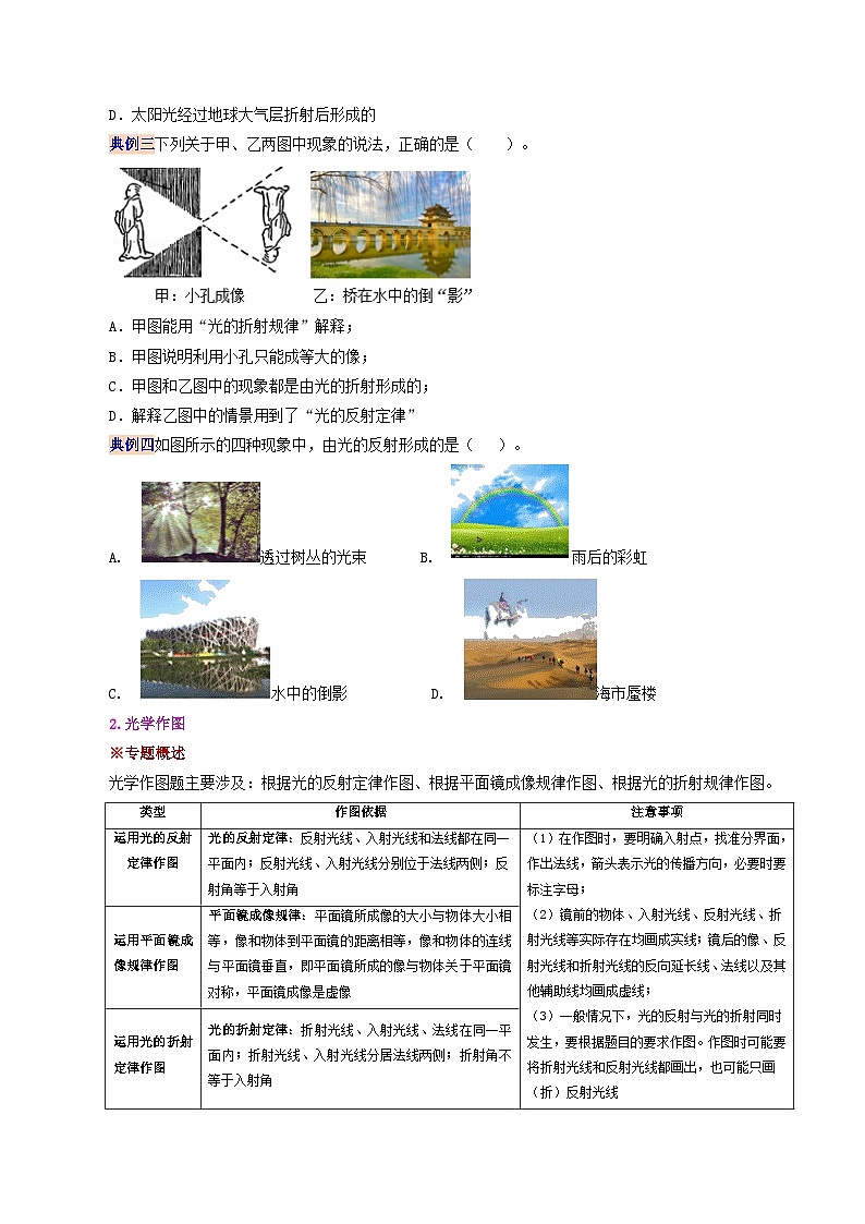4.6 第四章 光現(xiàn)象復(fù)習(xí)總結(jié)（學(xué)生版）-八年級(jí)物理上冊(cè)同步精品講義（人教版）第3頁