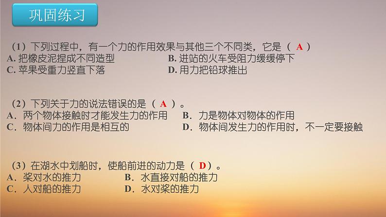 年中考物理复习梳理 7--力课件PPT第5页