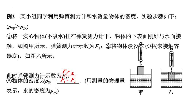 中考物理专项突破复习课件:浮力法测密度第4页