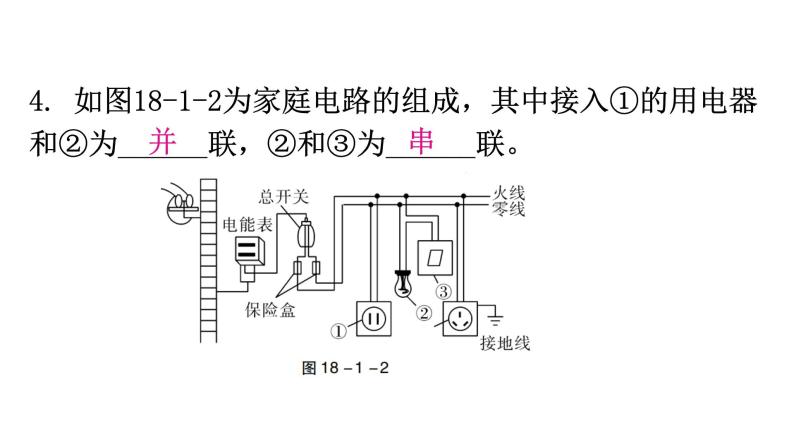 粤教沪科版九年级物理下册第十八章家庭电路与安全用电18-1家庭电路教学课件07