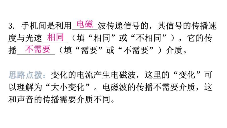 粤教沪科版九年级物理下册第十九章电磁波与信息时代19-1最快的“信使”19-2广播电视与通信19-3走进互联网教学课件07