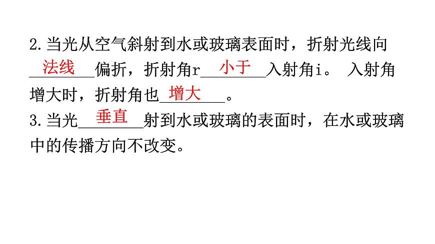 人教版中考物理復習第四章光現象第二課時光的折射光的色散、看不見的光教學課件第7頁