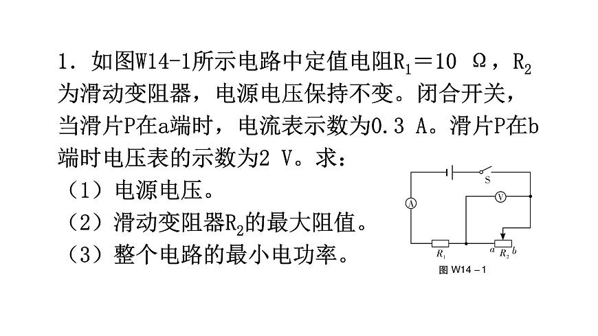 人教版中考物理復(fù)習(xí)微專題14極值、范圍類問(wèn)題課件第2頁(yè)