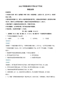 2022年陕西省中考物理真题(含解析)