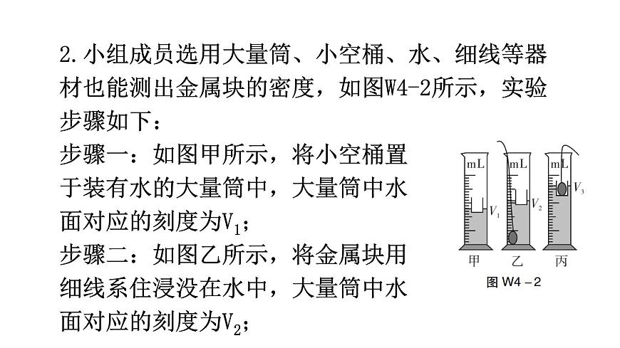 滬科版中考物理復(fù)習(xí)微專題4浮力法測密度課件第5頁