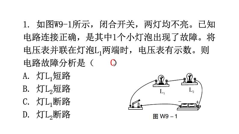 沪科版中考物理复习微专题9电路故障分析课件第2页