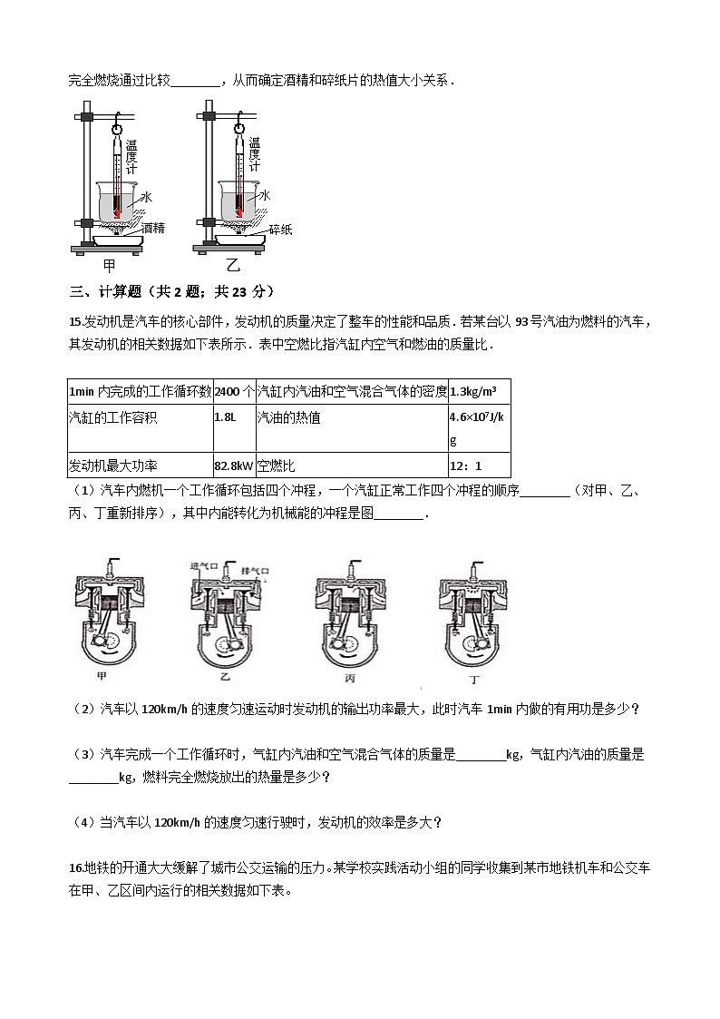 中考物理一轮复习:第14章内能的利用检测题(含解析)03