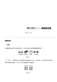中考物理一輪復習課時突破訓練11 液體的壓強 (含解析)