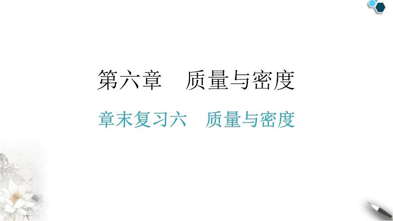 人教版八年级物理上册第六章章末复习六质量与密度教学课件第1页