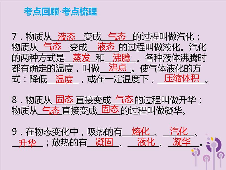 中考物理一轮复习解读课件 第4章物态变化(含答案)第5页