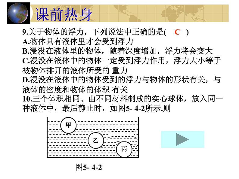 中考物理一轮复习考点课时练习课件 浮力(含答案)第6页