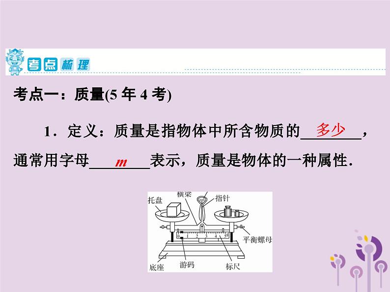 中考物理一轮复习教材梳理课件 第9课时《质量密度密度与社会生活》(含答案)第2页