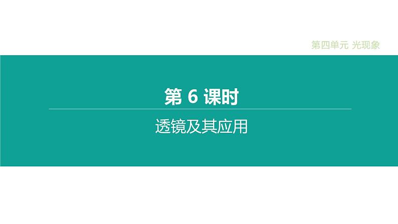 中考物理一轮复习课时突破练习课件 第06课时 透镜及其应用 (含解析)01