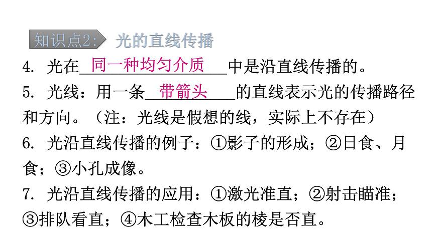 粵教滬科版八年級上冊物理第三章3-1光世界巡行教學(xué)課件第8頁