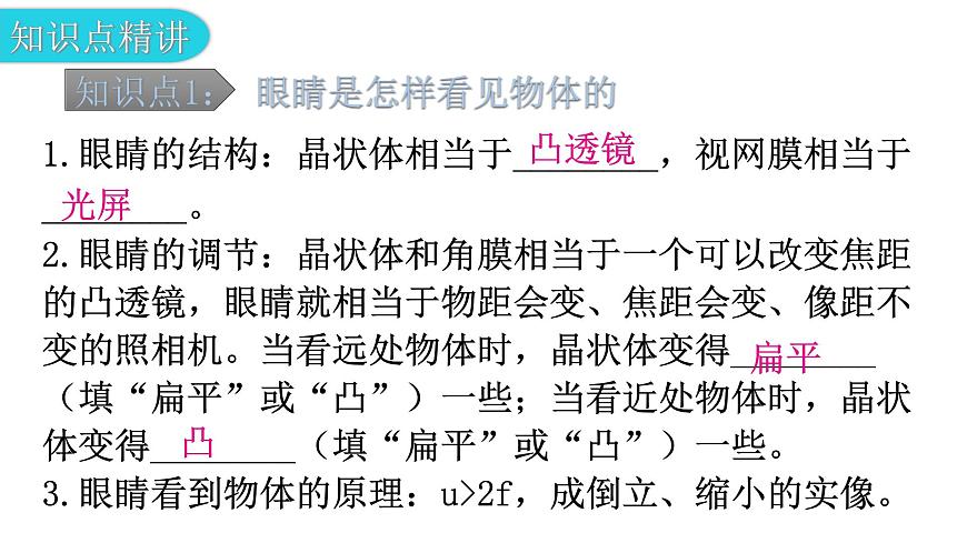 粵教滬科版八年級上冊物理第三章3-7眼睛與光學(xué)儀器教學(xué)課件第5頁